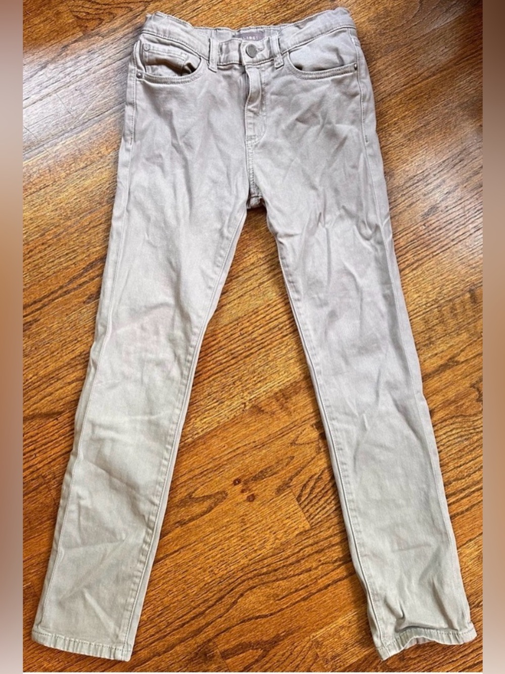 KIDS DL 1961 Twill Brady Slim Cotton Stretch Lunar Rock Gray Jeans - SIZE 10